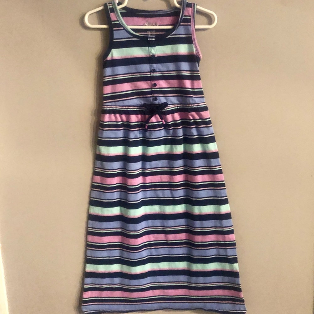 Girls Long Striped Dress NWOT